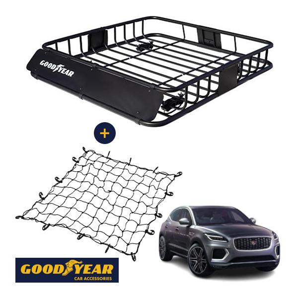 GOOD YEAR 正規品 ルーフラック ROAD PRO カーゴネット セット 1111×158×993 耐荷重100kg ブラック ジャガー Eペイス X5