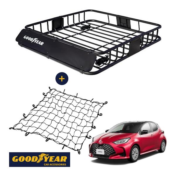 GOODYEAR正規品 ルーフラック ROAD PRO カーゴネット セット 1111×158 