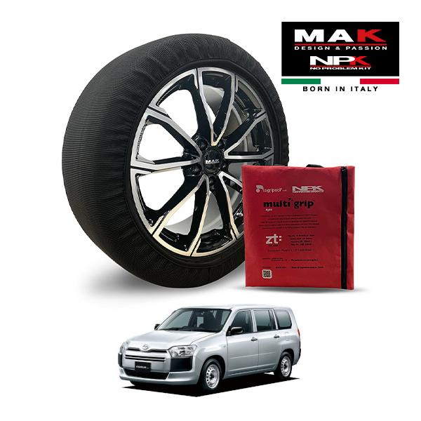 MAK正規品 NPK スノーソックス LIGHT 155/80R14 14インチ 布製 タイヤ チェーン 非金属 マツダ ファミリアバン GX 5BE-NCP1