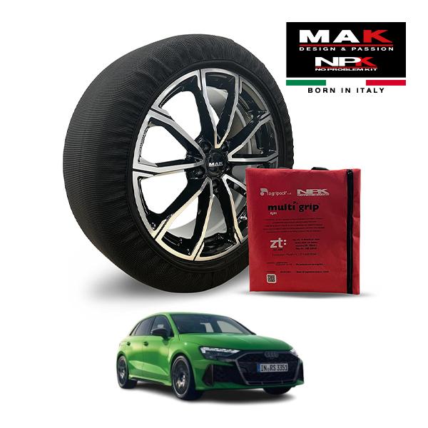 MAK正規品 NPK スノーソックス LIGHT 265/30R19 19インチ 布製 タイヤ チェーン アウディ RS3スポーツバック ベース 3BA-GYD