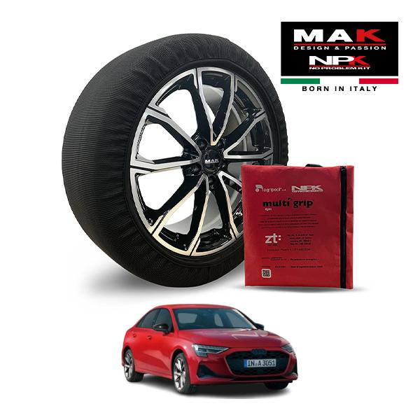 MAK正規品 NPK スノーソックス LIGHT 225/40R18 18インチ 布製 タイヤ チェーン アウディ A3 セダン Sラインプラス 3AA-GYD