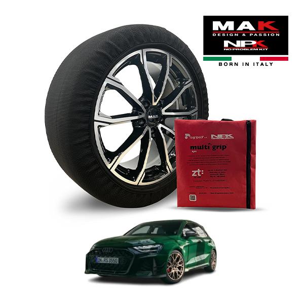 MAK正規品 NPK スノーソックス LIGHT 265/30R19 19インチ 布製 チェーン アウディ RS3スポーツバック コンペティション 3BA-GY