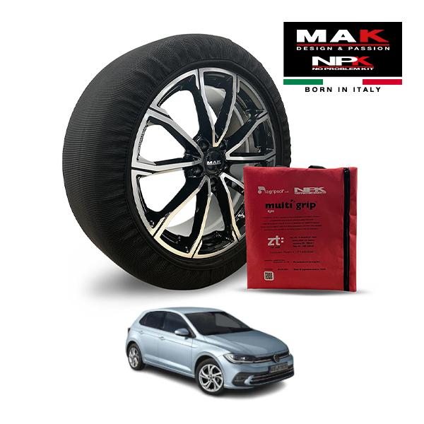 MAK正規品 NPK スノーソックス LIGHT 215/45R17 17インチ 布製 チェーン フォルクスワーゲン ポロ エディション50 3BA-AWDLA