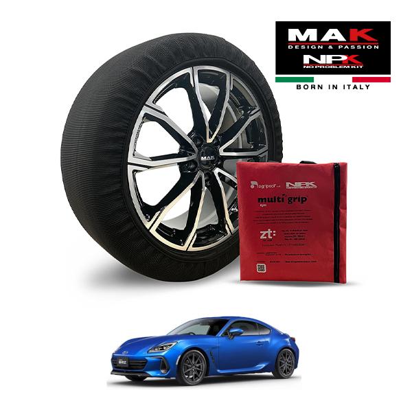 MAK正規品 NPK スノーソックス LIGHT 215/40R18 18インチ 布製 タイヤ チェーン 非金属 スバル BRZ STI スポーツパープルエディ