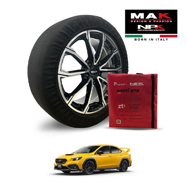 MAK正規品 NPK スノーソックス LIGHT 245/40R18 18インチ 布製 タイヤ チェーン スバル WRX S4 STIスポーツR リミテッドII