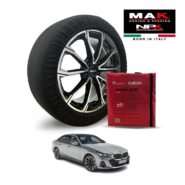 MAK正規品 NPK スノーソックス LIGHT 245/45R19 19インチ 布製 タイヤ チェーン EU製 BMW 5シリーズ 523d xDrive M