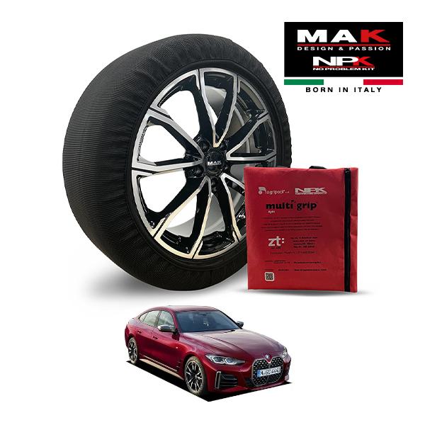 MAK正規品 NPK スノーソックス LIGHT 255/40R19 19インチ 布製 タイヤ チェーン BMW 4シリーズ M440i xDriveグランクー