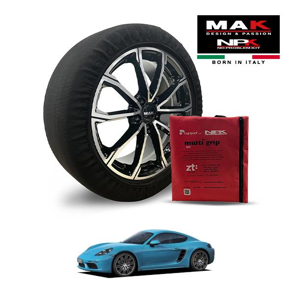 MAK正規品 NPK スノーソックス LIGHT 265/40R19 19インチ 布製 タイヤ チェーン 非金属 EU製 ポルシェ 718ケイマンS 7BA-9