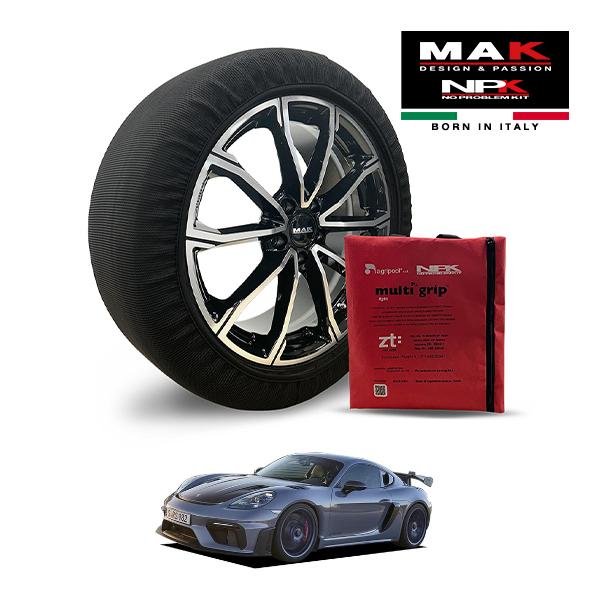 MAK正規品 NPK スノーソックス LIGHT 295/30R20 20インチ 布製 タイヤ チェーン 非金属 EU製 ポルシェ 718ケイマン 718ケイマ