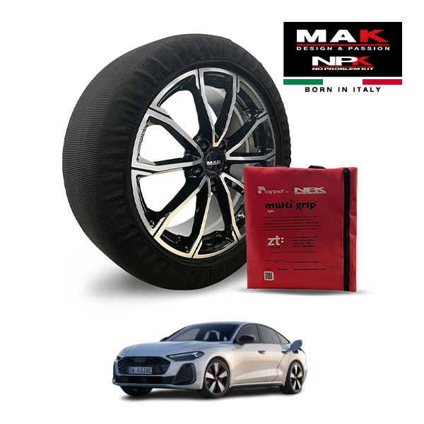 MAK正規品 NPK スノーソックス LIGHT 245/40R19 19インチ 布製 チェーン アウディ A5 e-ハイブリッド TFSI クワトロ Sライン