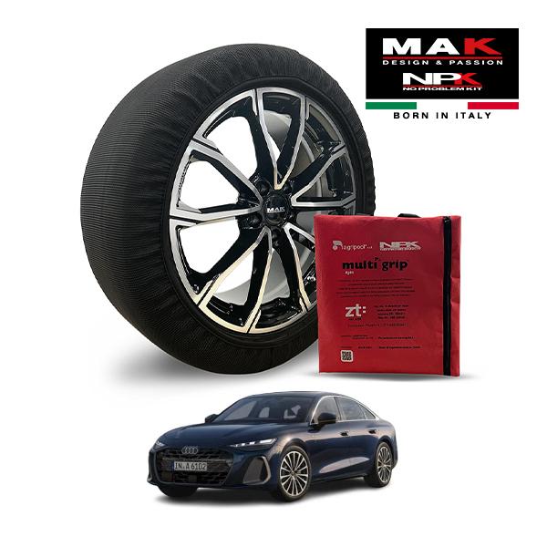 MAK正規品 NPK スノーソックス LIGHT 225/55R18 18インチ 布製 タイヤ チェーン 非金属 EU製 アウディ A6 TFSIクワトロ 20