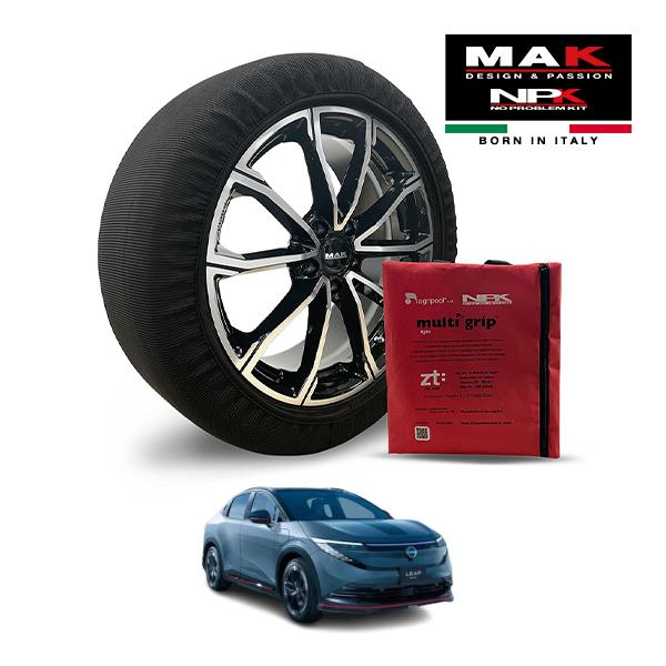 MAK正規品 NPK スノーソックス LIGHT 235/45R19 19インチ 布製 タイヤ チェーン 非金属 EU製 日産 リーフ ニスモ B5 ZAA-Z