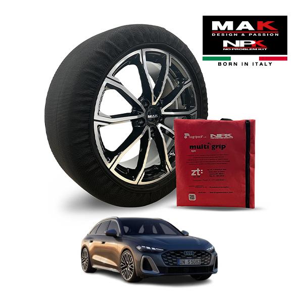 MAK正規品 NPK スノーソックス LIGHT 245/40R19 19インチ 布製 タイヤ チェーン 非金属 アウディ S5アバント ベースグレード 3AA