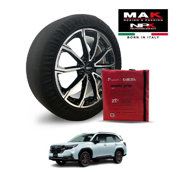 MAK正規品 NPK スノーソックス LIGHT 235/50R19 19インチ 布製 タイヤ チェーン 非金属 スバル フォレスター プレミアムS:HEV 5