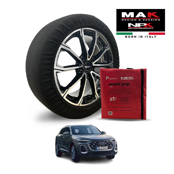 MAK正規品 NPK スノーソックス LIGHT 235/60R18 18インチ 布製 タイヤ チェーン アウディ Q5 TFSIクワトロ アドバンスド 3AA
