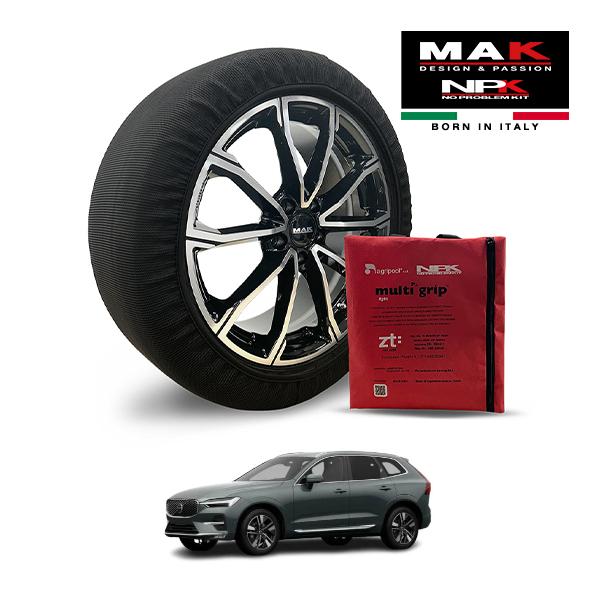 MAK正規品 NPK スノーソックス LIGHT 235/55R19 19インチ 布製 タイヤ チェーン 非金属 ボルボ XC60 ウルトラ B5 AWD 5A