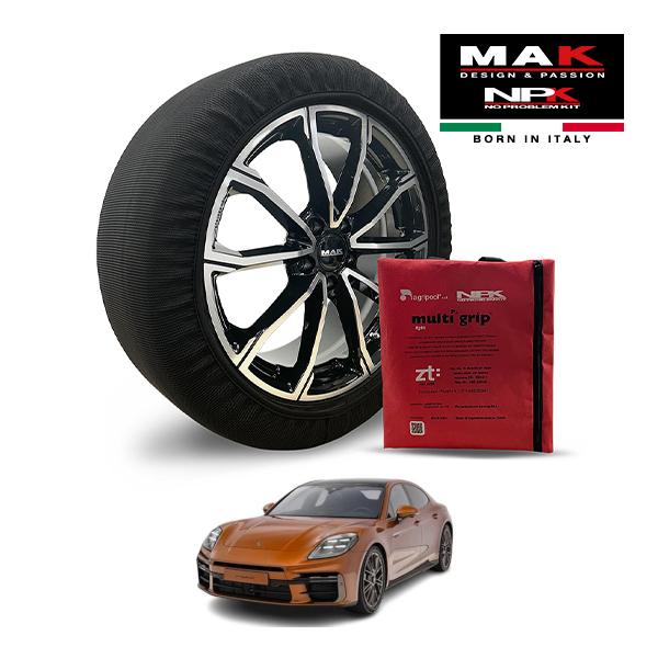 MAK正規品 NPK スノーソックス LIGHT 315/35R20 20インチ 布製 タイヤ チェーン ポルシェ パナメーラ ターボ E-ハイブリッド 3LA