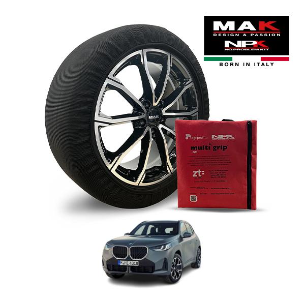 MAK正規品 NPK スノーソックス LIGHT 245/50R19 19インチ 布製 タイヤ チェーン 非金属 EU製 BMW X3 20 xDrive Mス