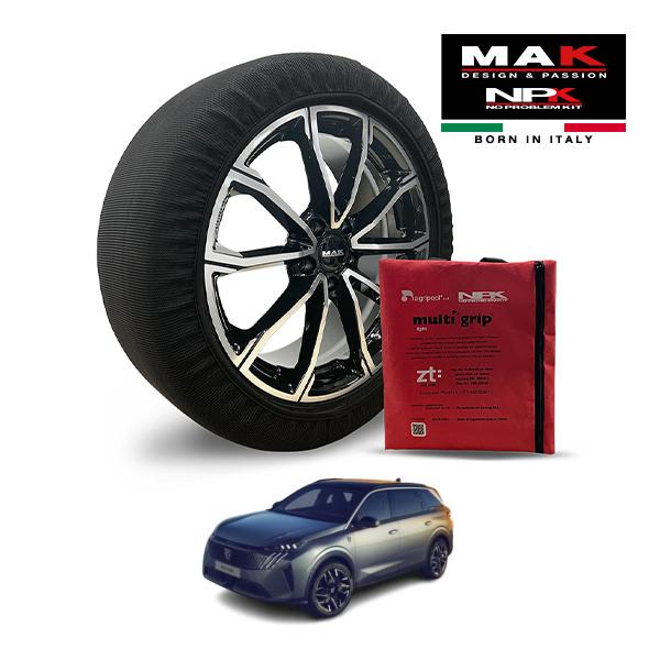 MAK正規品 NPK スノーソックス LIGHT 225/55R19 19インチ 布製 タイヤ