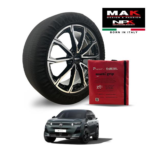 MAK正規品 NPK スノーソックス LIGHT 225/55R19 19インチ 布製 タイヤ