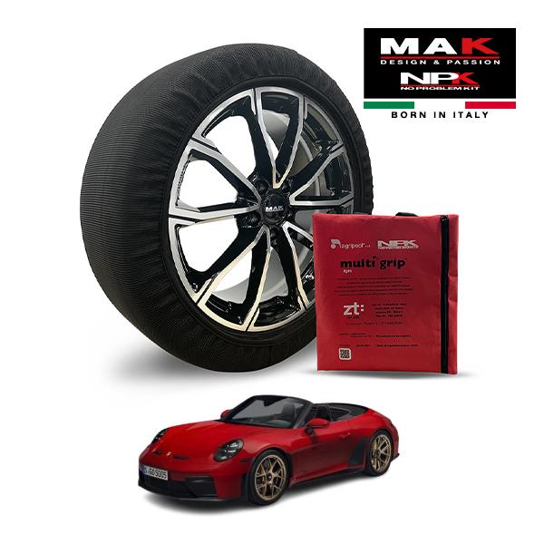 MAK正規品 NPK スノーソックス LIGHT 315/30R21 21インチ 布製 タイヤ チェーン 非金属 EU製 ポルシェ 911 911GT3 S/C