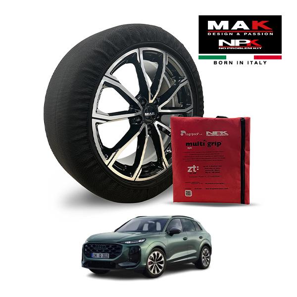 MAK正規品 NPK スノーソックス LIGHT 235/55R18 18インチ 布製 チェーン アウディ Q3 TFSIクワトロ 150kW アドバンスド 3