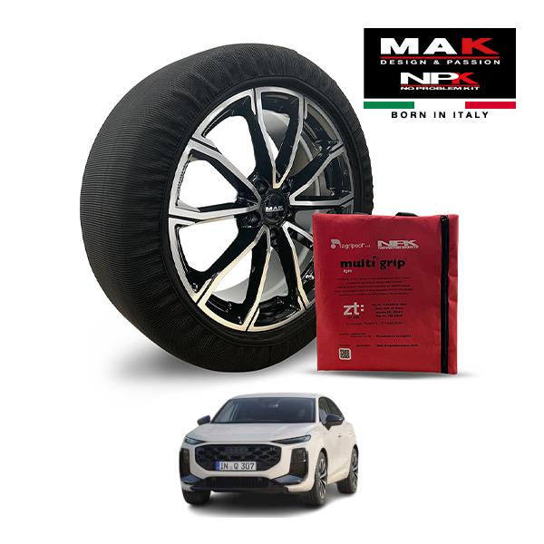 MAK正規品 NPK スノーソックス LIGHT 235/55R18 18インチ 布製 チェーン アウディ Q3スポーツバック TFSIクワトロ 150kW 3