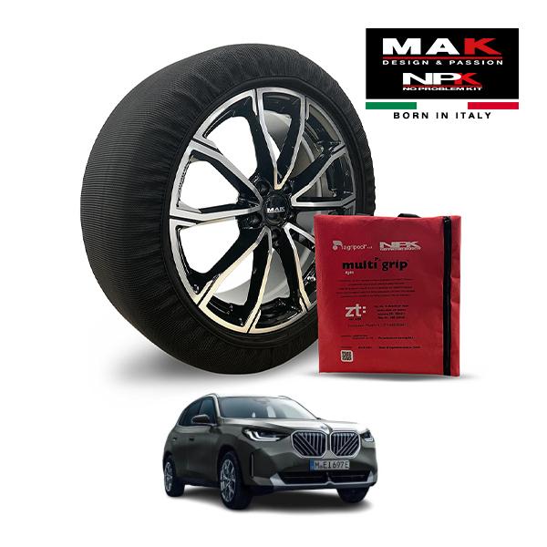 MAK正規品 NPK スノーソックス LIGHT 225/60R18 18インチ 布製 タイヤ チェーン 非金属 EU製 BMW X3 20 xDrive オリ