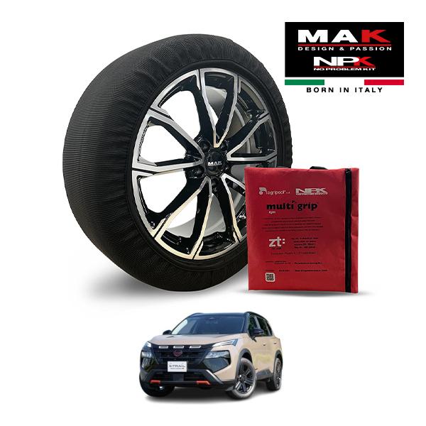 MAK正規品 NPK スノーソックス LIGHT 235/55R19 19インチ 布 タイヤ チェーン 日産 エクストレイル ロッククリーク e-4ORCE 6