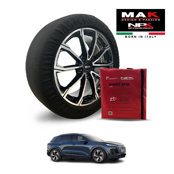 MAK正規品 NPK スノーソックス LIGHT 255/60R18 18インチ 布 タイヤ チェーン アウディ Q6 e-トロン クワトロ アドバンスド ZA