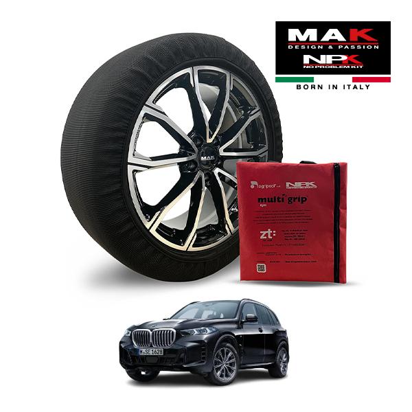 MAK正規品 NPK スノーソックス LIGHT 315/30R22 22インチ 布製 タイヤ チェーン BMW X5 xDrive 40d Mスポーツ ファイ