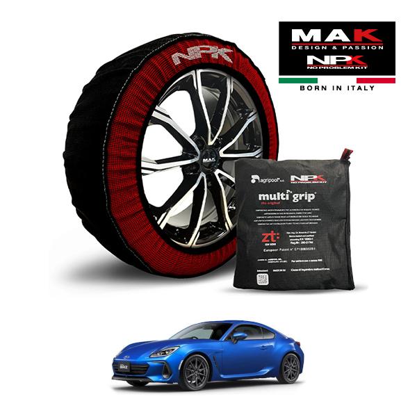 MAK正規品 NPK スノーソックス ORIGINAL 215/40R18 18インチ 布製 タイヤ チェーン スバル BRZ STI スポーツパープルエディシ