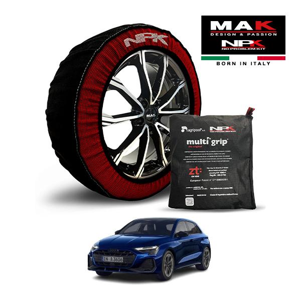 MAK正規品 NPK スノーソックス ORIGINAL 225/45R17 17インチ 布 タイヤ チェーン アウディ A3 スポーツバック アドバンスド 3B