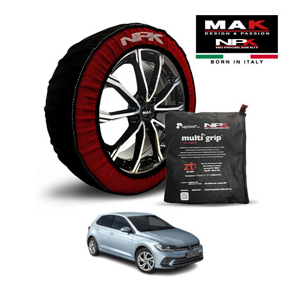 MAK正規品 NPK スノーソックス ORIGINAL 215/45R17 17インチ 布製 チェーン フォルクスワーゲン ポロ エディション50 3BA-AW