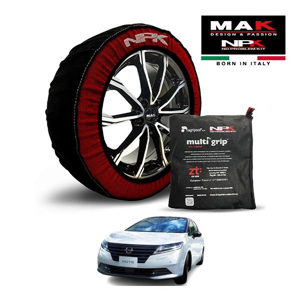 MAK正規品 NPK スノーソックス ORIGINAL 185/60R16 16インチ 布製 タイヤ チェーン 日産 ノート X ブラックエディション 6AA-