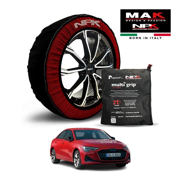 MAK正規品 NPK スノーソックス ORIGINAL 225/45R17 17インチ 布製 タイヤ チェーン アウディ A3 セダン アーバンモード 3AA-