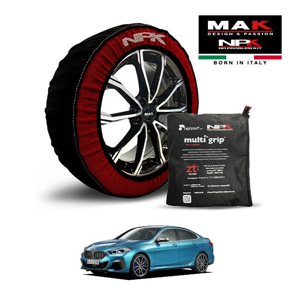 MAK正規品 NPK スノーソックス ORIGINAL 225/40R18 18インチ 布製 タイヤ チェーン BMW 2シリーズ 218d グランクーペ Mス