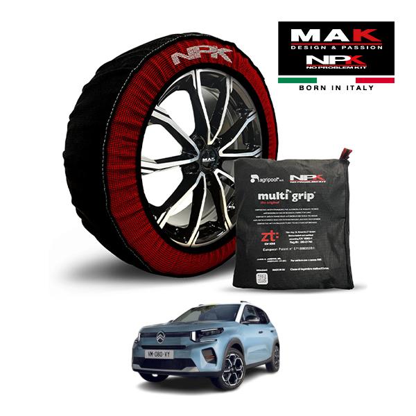 MAK正規品 NPK スノーソックス ORIGINAL 205/50R17 17インチ 布 タイヤ チェーン シトロエン C3 プラス ハイブリッド 3AA-C
