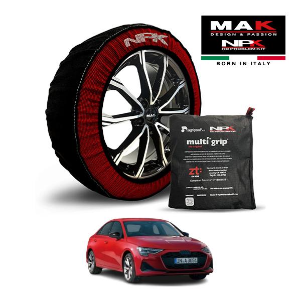 MAK正規品 NPK スノーソックス ORIGINAL 225/40R18 18インチ 布製 タイヤ チェーン アウディ A3 セダン Sラインプラス 3AA-