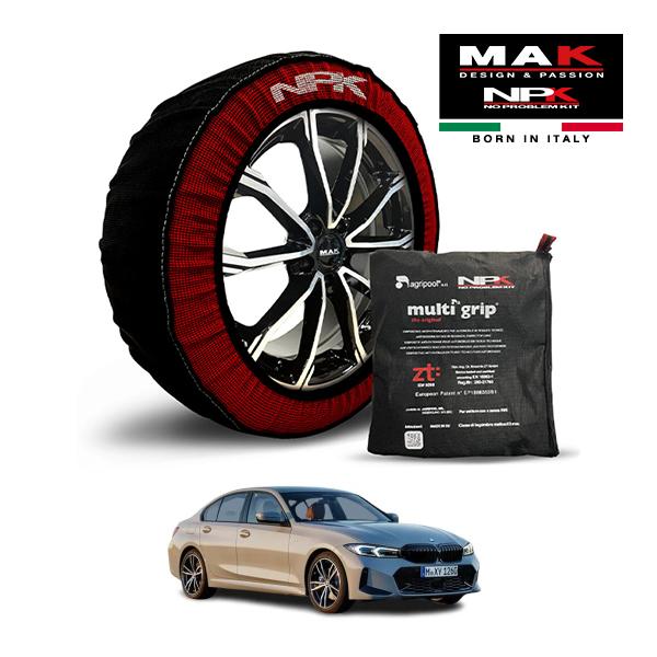 MAK正規品 NPK スノーソックス ORIGINAL 225/50R17 17インチ 布製 タイヤ チェーン BMW 3シリーズ 320i エクスクルーシブ 