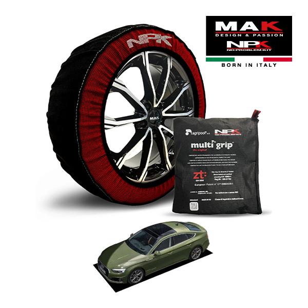 MAK正規品 NPK スノーソックス ORIGINAL 245/40R18 18インチ 布製 タイヤ チェーン アウディ A5 45TFSIクワトロ Sライン 