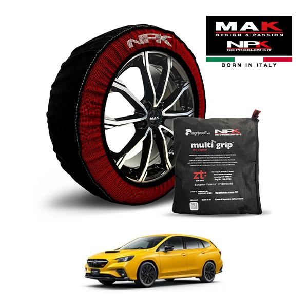MAK正規品 NPK スノーソックス ORIGINAL 225/45R18 18インチ 布 タイヤ チェーン スバル レヴォーグ STIスポーツ リミテッドII