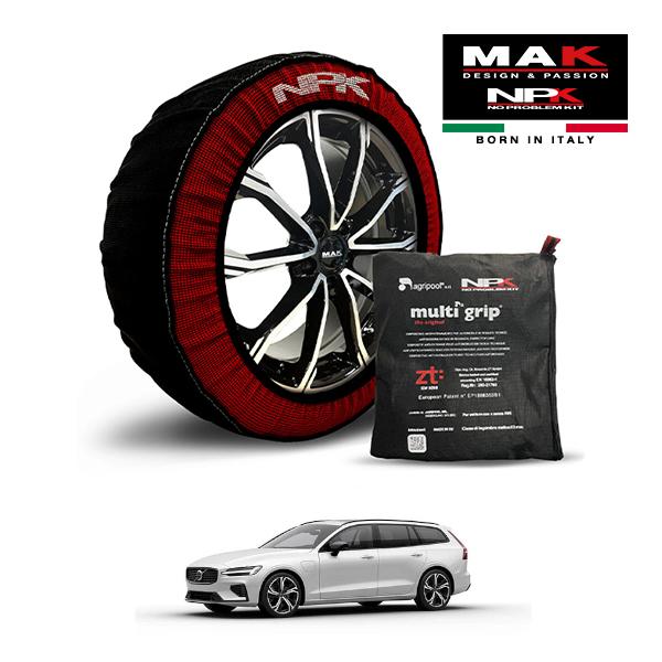 MAK正規品 NPK スノーソックス ORIGINAL 225/50R17 17インチ 布製 タイヤ チェーン 非金属 EU製 ボルボ V60 コア B4 5A