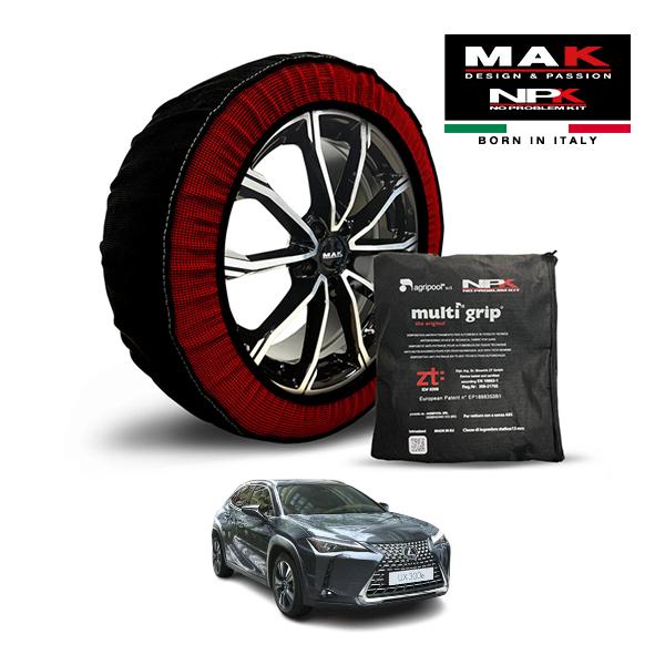 MAK正規品 NPK スノーソックス ORIGINAL 225/50R18 18インチ 布製 タイヤ チェーン レクサス UX UX300e バージョンL ZA