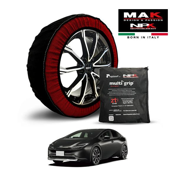 MAK正規品 NPK スノーソックス ORIGINAL 195/50R19 19インチ 布製 タイヤ チェーン 非金属 EU製 トヨタ プリウス G 6LA-M