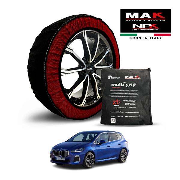 MAK正規品 NPK スノーソックス ORIGINAL 205/60R17 17インチ 布製 タイヤ チェーン BMW 2シリーズ 218d Mスポーツ 3DA