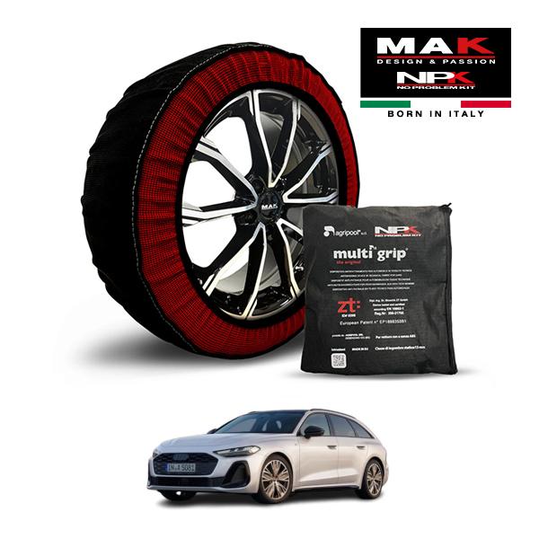 MAK正規品 NPK スノーソックス ORIGINAL 205/60R17 17インチ 布製 タイヤ チェーン アウディ A5アバント TFSI 110kW 3