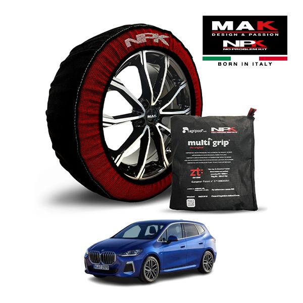 MAK正規品 NPK スノーソックス ORIGINAL 205/60R17 17インチ 布製 チェーン BMW 2シリーズ 220iアクティブツアラー M 3A