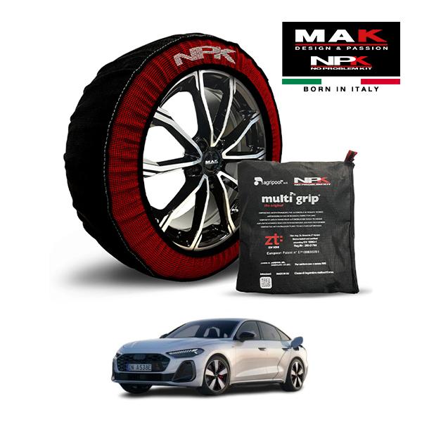 MAK正規品 NPK スノーソックス ORIGINAL 245/40R19 19インチ 布製 タイヤ チェーン アウディ A5 e-ハイブリッド TFSI Sラ
