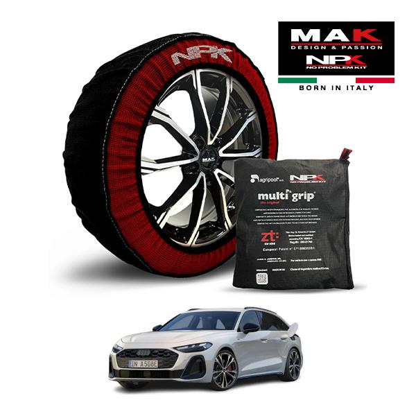 MAK正規品 NPK スノーソックス ORIGINAL 245/40R19 19インチ 布 チェーン アウディ A5アバント e-ハイブリッド TFSI Sライ